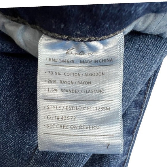 KanCan Womens Dark Wash Mid Rise Skinny‎ Jeans Size 7 - Picture 7 of 8